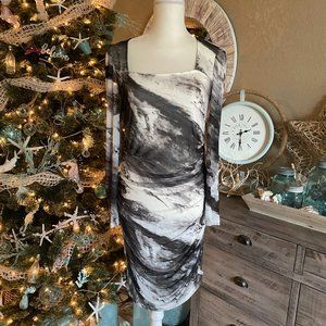 Express Mesh Square Neck Mini Dress